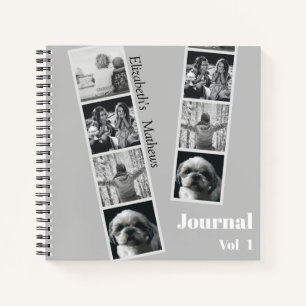 Modernes Schwarz-Weiß-Foto-Notebook Notizbuch