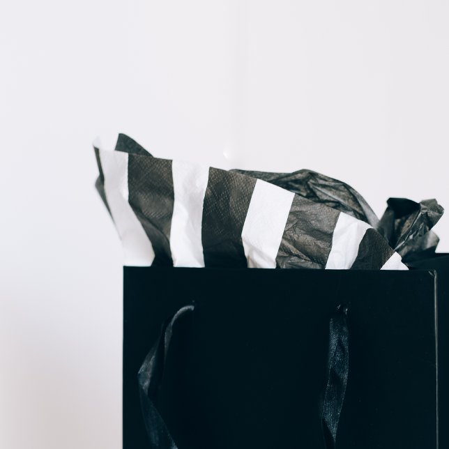 Modernes Schwarz-weiß gestreiftes Material Seidenpapier (Von Creator hochgeladen)