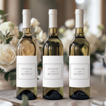 Modernes Schwarz-Weiß-Hochzeitslabel