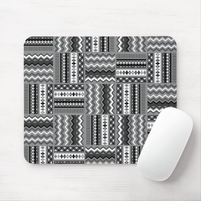 Modernes Schwarz-Weiß Mousepad (Mit Mouse)