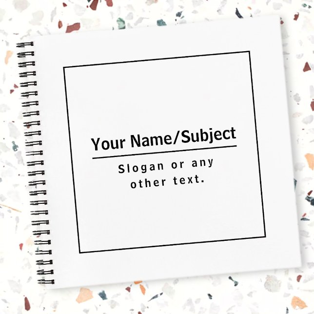 Modernes Schwarz/Weiß Notizbuch (Von Creator hochgeladen)