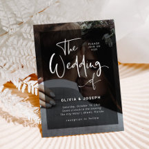 Modernes Schwarz-Weiß-Overlay | Hochzeit von Fotos