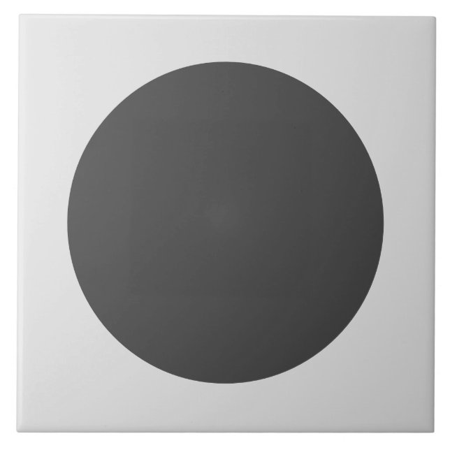 Modernes Schwarz-Weiß-Polka-Punktmuster Fliese (Vorderseite)