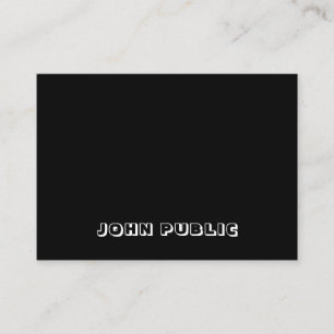 Modernes Schwarz-weißes B&W Elegantes Minimalistis Visitenkarte