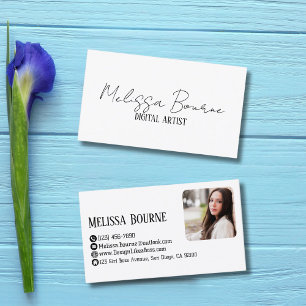 Modernes Schwarz-weißes, Berufliches Foto Visitenkarte