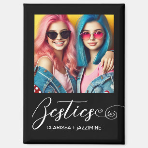 /Modernes Schwarz-weißes Bestie-Foto Personalisier Magnet