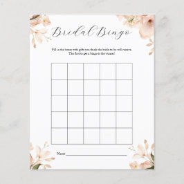 Modernes Schwarz-weißes Brautparty Bingo Game Flyer