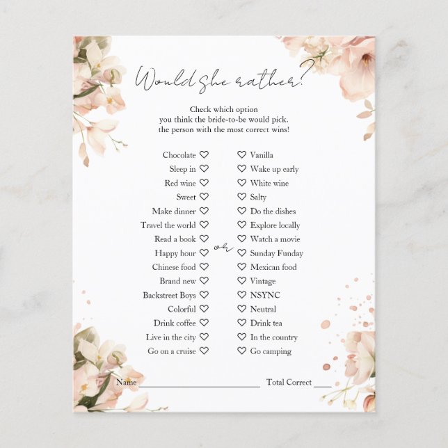 Modernes Schwarz-weißes Brautparty würde sie eher Flyer (Vorne)