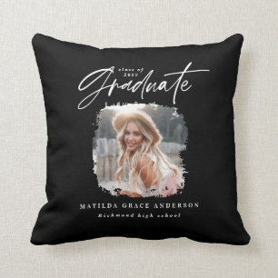 Modernes Schwarz-weißes Drehbuch Foto Eleganter A Kissen