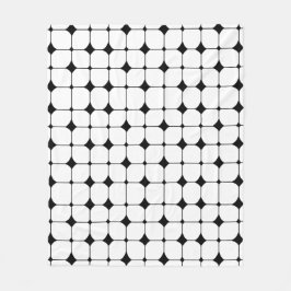 Modernes Schwarz-weißes geometrisches Muster des M Fleecedecke