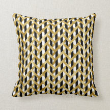 Modernes Schwarz-weißes Goldgewebe symmetrisch ele