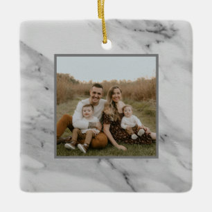 Modernes Schwarz-weißes Marmormuster Keramikornament