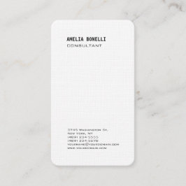 Modernes Schwarz-weißes Minimalistisches Beruflich Visitenkarte