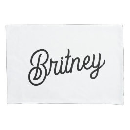 Modernes Schwarz-weißes Personalisiertes Monogramm Kissenbezug