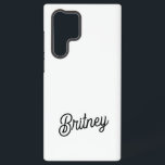 Modernes Schwarz-weißes Personalisiertes Monogramm Samsung Galaxy Hülle<br><div class="desc">Die Schwarz-weiße Personalisierte Monogram und der Name Samsung Galaxy S22 Ultra Case wären ein stilvolles und funktionelles Zubehör für Ihr Handy. Das Schwarz-Weiß-Design, personalisiert mit Ihrem Monogramm und Namen, fügt eine Touch Eleganz hinzu und bietet gleichzeitig einen robusten Schutz für Ihr Gerät. Es eignet sich hervorragend, um Ihren Stil zu...</div>