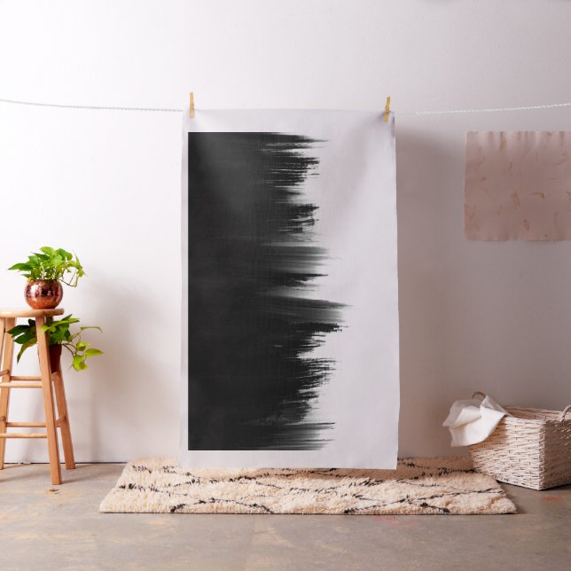 Modernes Schwarz-weißes Pinseldesign Stoff (Beispiel)