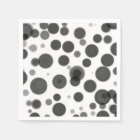 Modernes Schwarz-weißes Polka Dot Bubbles Party