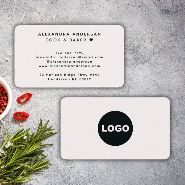 Modernes Schwarz-weißes QR-Logo Beruflich Visitenkarte (Modern Black White QR Code Logo Professional Business Card)