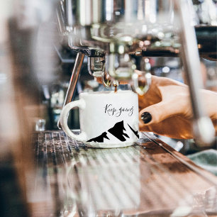 Modernes Schwarz Weiter Machen Einfach Espressotasse
