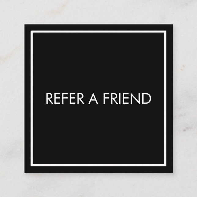 Modernes Schwarzes Elegantes Museum Empfehlungskarte (Vorderseite)