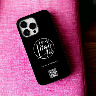 Modernes, schwarzes Firmenlogo für Unternehmen qr Case-Mate iPhone 14 Pro Max Hülle