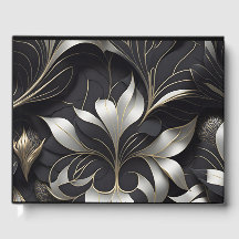 Modernes Schwarzes Gästebuch