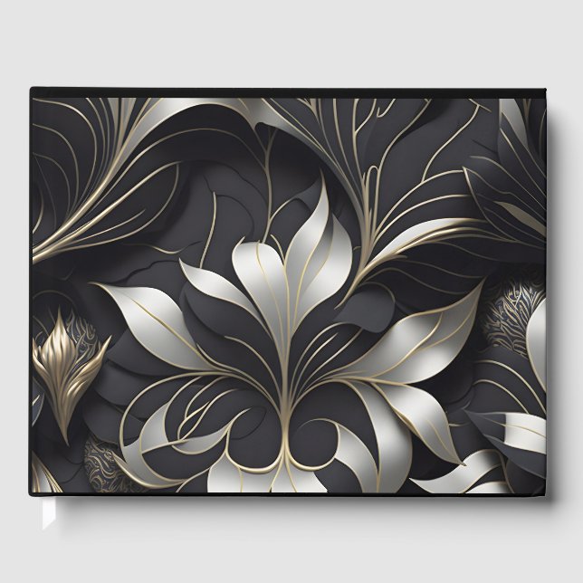 Modernes Schwarzes Gästebuch (Vorderseite)