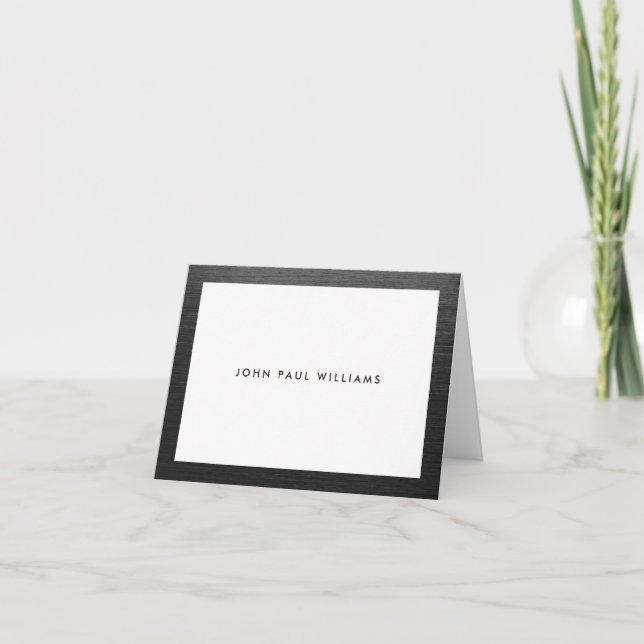 Modernes Schwarzes gebürsteter Metalleleganter (Vorderseite)