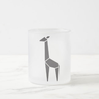 Modernes, schwarzes Giraffensymbol Mattglastasse