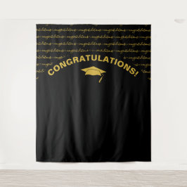 Modernes Schwarzes Gold-Abschluss-Tapestry Wandteppich