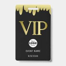 Modernes schwarzes Gold-VIP-Business-Logo