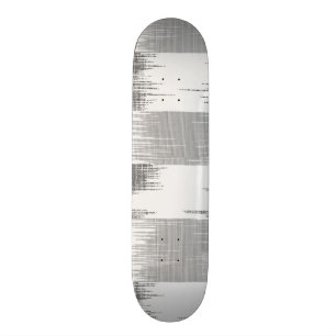 Modernes schwarzes graues Weiß ikat Muster Skateboard
