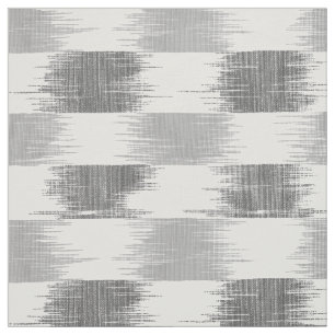 Modernes schwarzes graues Weiß ikat Muster Stoff