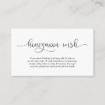 Modernes Schwarzes Handschrift Design, Honeymoon-W Begleitkarte<br><div class="desc">Das ist das moderne Black Hand Lettered Design,  Honeymoon Wish,  Wedding Enclosure Card. Sie können die Farben des Schriftartes ändern und Ihre Hochzeitsdetails in den entsprechenden Schriftart / Schrift hinzufügen.#TeeshaDerrick</div>