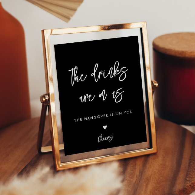 Modernes Schwarzes Hochzeitsszenario mit offenem B Poster (Von Creator hochgeladen)