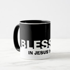 Modernes Schwarzes, in Jesu Name Christliche Tasse