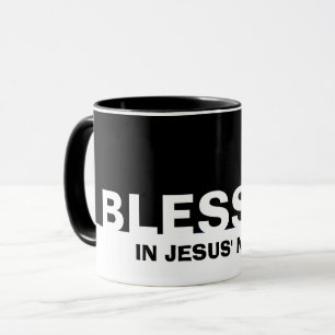 Modernes Schwarzes, in Jesu Name Christliche Tasse