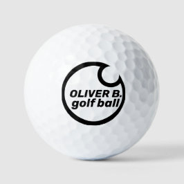 Modernes Schwarzes Logo Golfball