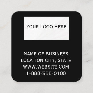 Modernes schwarzes Logo QR-Code Scan Website Quadr Quadratische Visitenkarte