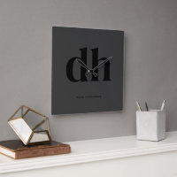 Modernes, schwarzes Monogramm-Bürodekor