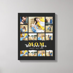 Modernes Schwarzes Oma Mama Foto sammelt Mütter Ta Leinwanddruck