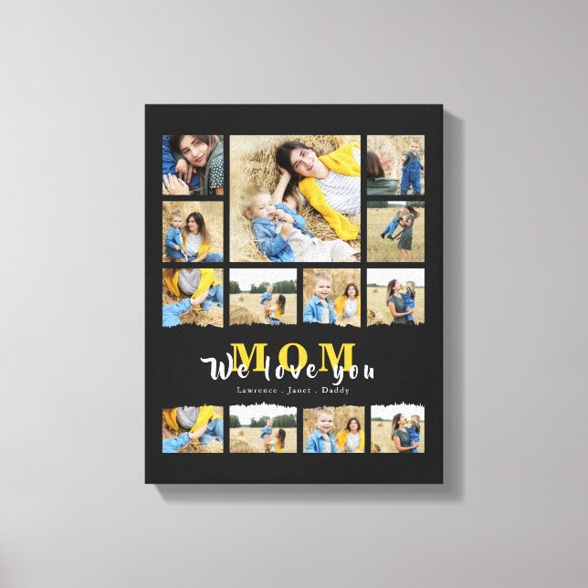Modernes Schwarzes Oma Mama Foto sammelt Mütter Ta Leinwanddruck (Vorderseite)