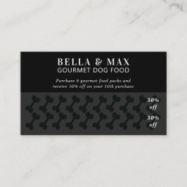 Modernes schwarzes Schwarz auf schwarzem Hundeknoc Treuekarte