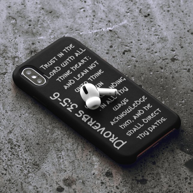 Modernes Schwarzes Sprichwort Bibelverse Case-Mate iPhone Hülle (Von Creator hochgeladen)