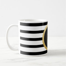 Modernes Schwarzes Stripes Kaffeetasse