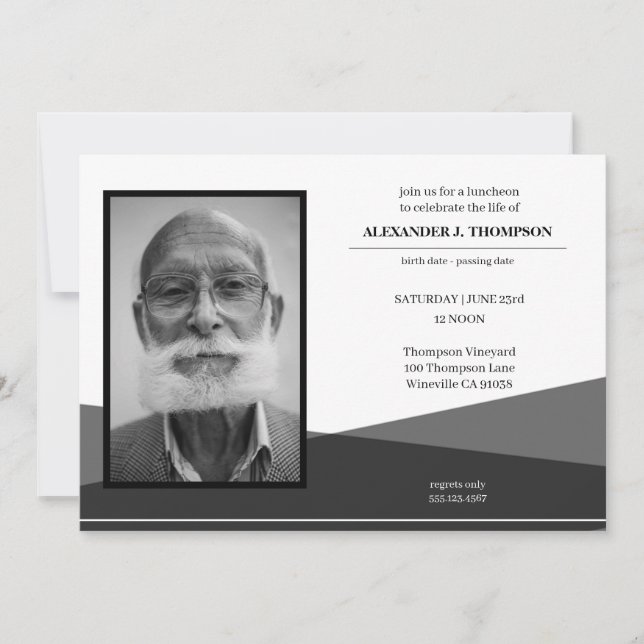 Modernes Schwarzes u. Weiß, die das Dankeskarte (Vorderseite)