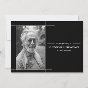 Modernes Schwarzes u. Weiß in liebevollem Dankeskarte