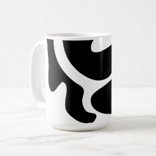 Modernes Schwarzweiß-Freeform-Muster Kaffeetasse