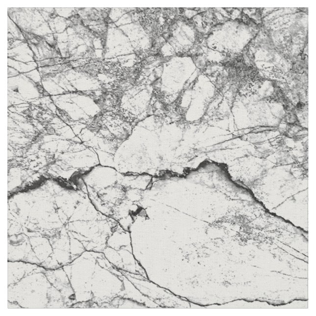 Modernes Schwarzweiss-Imitat-Marmormuster Stoff (Nahaufnahme)