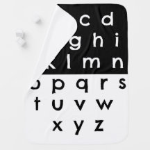 Modernes Schwarzweiss-Kontrast-Alphabet